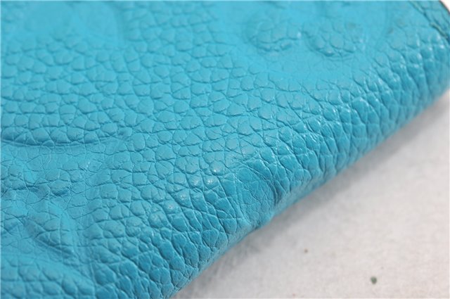 Auth Louis Vuitton Monogram Empreinte Multicles 6 Key Case M81566 Blue LV 6821F