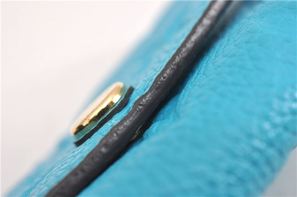 Auth Louis Vuitton Monogram Empreinte Multicles 6 Key Case M81566 Blue LV 6821F