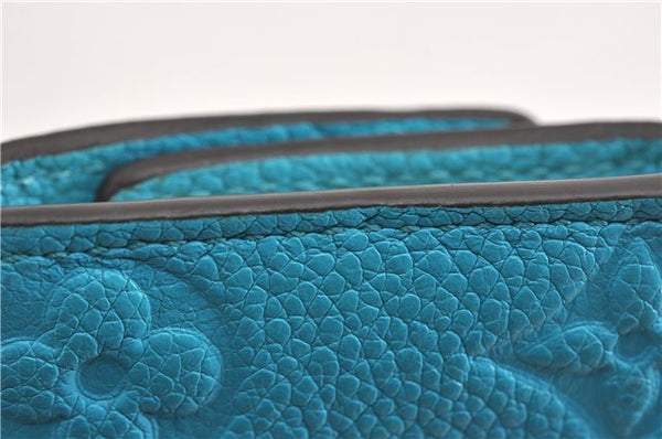 Auth Louis Vuitton Monogram Empreinte Multicles 6 Key Case M81566 Blue LV 6821F
