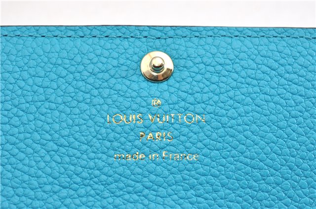 Auth Louis Vuitton Monogram Empreinte Multicles 6 Key Case M81566 Blue LV 6821F