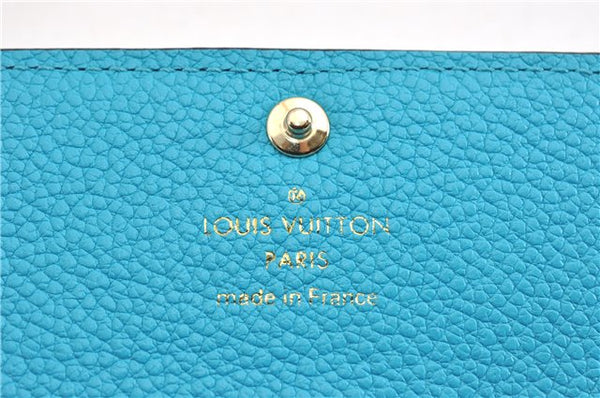 Auth Louis Vuitton Monogram Empreinte Multicles 6 Key Case M81566 Blue LV 6821F