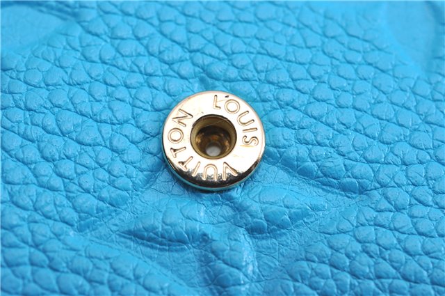 Auth Louis Vuitton Monogram Empreinte Multicles 6 Key Case M81566 Blue LV 6821F