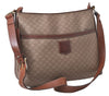 Authentic CELINE Macadam Blason Shoulder Cross Body Bag PVC Leather Beige 6826D