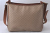 Authentic CELINE Macadam Blason Shoulder Cross Body Bag PVC Leather Beige 6826D