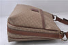 Authentic CELINE Macadam Blason Shoulder Cross Body Bag PVC Leather Beige 6826D