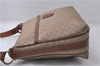Authentic CELINE Macadam Blason Shoulder Cross Body Bag PVC Leather Beige 6826D