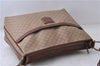 Authentic CELINE Macadam Blason Shoulder Cross Body Bag PVC Leather Beige 6826D