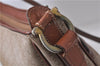 Authentic CELINE Macadam Blason Shoulder Cross Body Bag PVC Leather Beige 6826D
