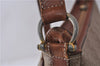 Authentic CELINE Macadam Blason Shoulder Cross Body Bag PVC Leather Beige 6826D