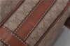 Authentic CELINE Macadam Blason Shoulder Cross Body Bag PVC Leather Beige 6826D
