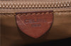Authentic CELINE Macadam Blason Shoulder Cross Body Bag PVC Leather Beige 6826D