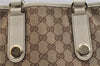 Authentic GUCCI Shoulder Tote Bag GG Canvas Leather 153361 Brown White 6829C