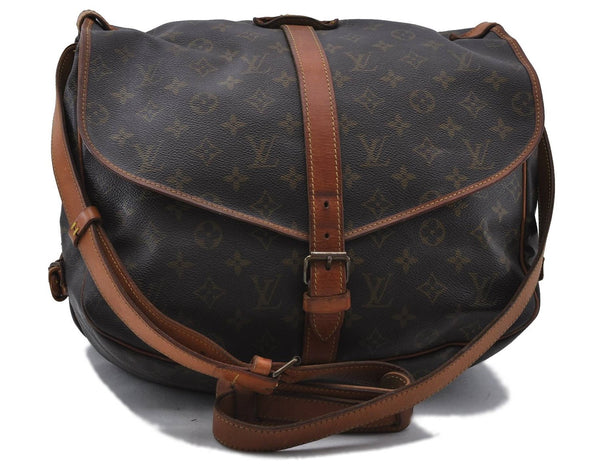 Auth LOUIS VUITTON Monogram Saumur 35 Shoulder Cross Body Bag M42254 LV 6830C