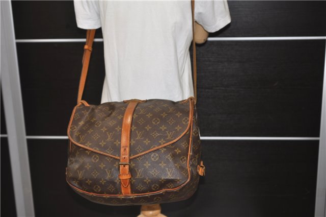 Auth LOUIS VUITTON Monogram Saumur 35 Shoulder Cross Body Bag M42254 LV 6830C
