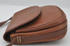 Authentic Burberrys Vintage Leather Shoulder Cross Body Bag Purse Brown 6831I