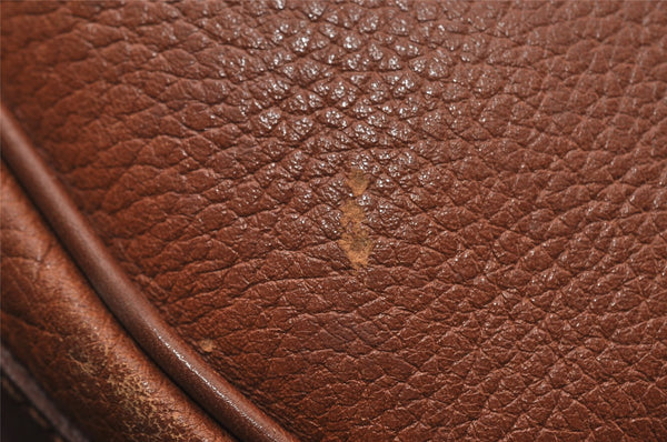 Authentic Burberrys Vintage Leather Shoulder Cross Body Bag Purse Brown 6831I