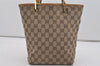 Authentic GUCCI Vintage Shoulder Tote Bag GG Canvas Leather 0021099 Brown 6832I