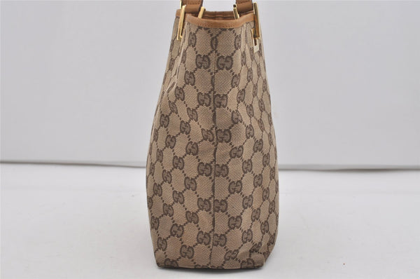 Authentic GUCCI Vintage Shoulder Tote Bag GG Canvas Leather 0021099 Brown 6832I