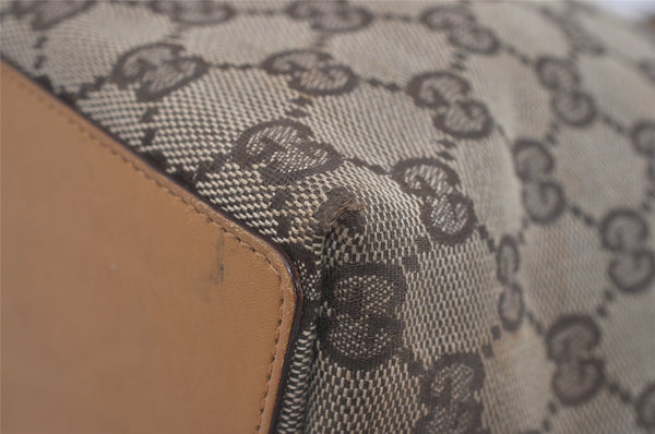 Authentic GUCCI Vintage Shoulder Tote Bag GG Canvas Leather 0021099 Brown 6832I