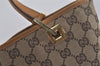 Authentic GUCCI Vintage Shoulder Tote Bag GG Canvas Leather 0021099 Brown 6832I