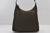 Authentic PRADA Nylon Tessuto Leather Shoulder Bag Purse Khaki Green 6833I