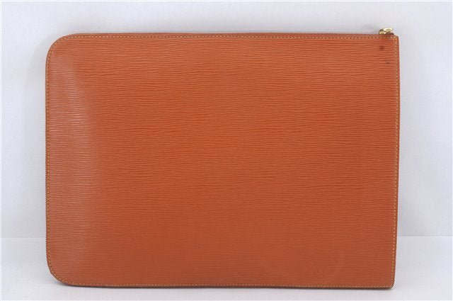 Authentic Louis Vuitton Epi Poche Documents Document Case M54498 Brown LV 6834D
