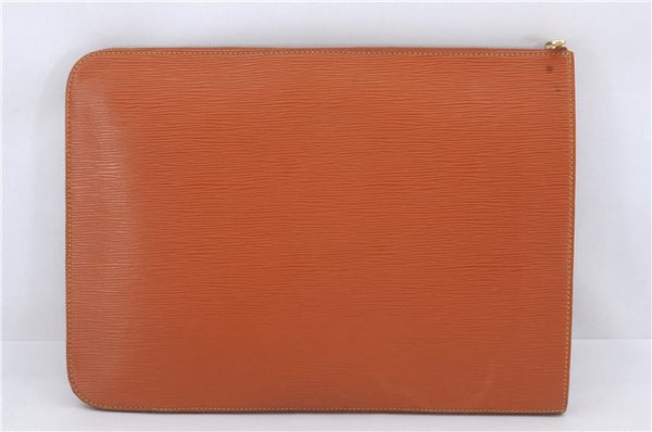 Authentic Louis Vuitton Epi Poche Documents Document Case M54498 Brown LV 6834D