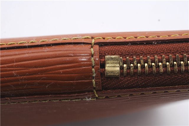Authentic Louis Vuitton Epi Poche Documents Document Case M54498 Brown LV 6834D