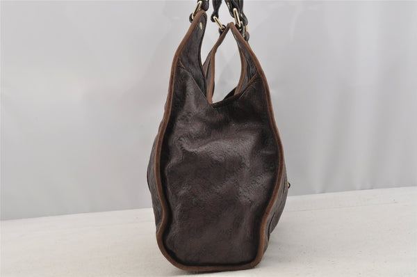 Authentic GUCCI Guccissima GG Leather Shoulder Hand Bag Purse 203494 Brown 6834I