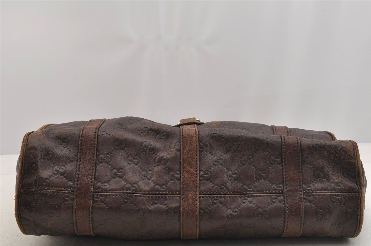 Authentic GUCCI Guccissima GG Leather Shoulder Hand Bag Purse 203494 Brown 6834I