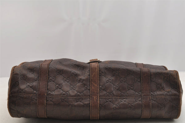 Authentic GUCCI Guccissima GG Leather Shoulder Hand Bag Purse 203494 Brown 6834I