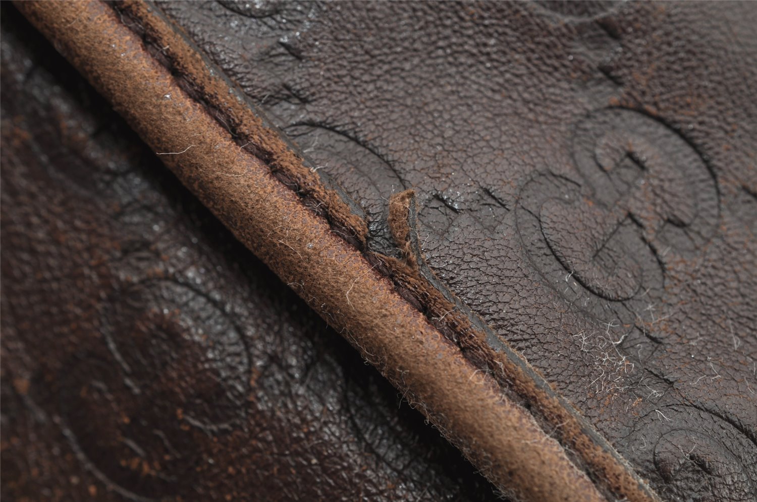 Authentic GUCCI Guccissima GG Leather Shoulder Hand Bag Purse 203494 Brown 6834I