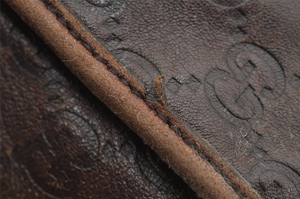 Authentic GUCCI Guccissima GG Leather Shoulder Hand Bag Purse 203494 Brown 6834I