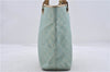 Auth GUCCI Shoulder Tote Bag GG Canvas Leather 0021099 Light Blue Gold 6835D