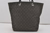 Authentic GUCCI Vintage Shoulder Tote Bag GG Canvas Leather 31243 Black 6835I