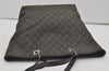 Authentic GUCCI Vintage Shoulder Tote Bag GG Canvas Leather 31243 Black 6835I