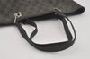 Authentic GUCCI Vintage Shoulder Tote Bag GG Canvas Leather 31243 Black 6835I