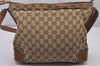 Authentic GUCCI Web Sherry Line Shoulder Cross Bag GG Canvas Leather Brown 6836I