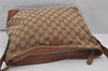 Authentic GUCCI Web Sherry Line Shoulder Cross Bag GG Canvas Leather Brown 6836I