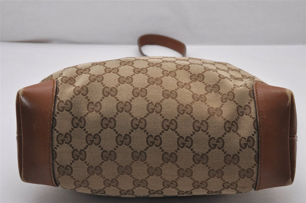 Authentic GUCCI Web Sherry Line Shoulder Cross Bag GG Canvas Leather Brown 6836I