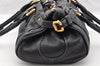Authentic Chloe Vintage Paddington Leather Shoulder Hand Bag Black 6838I