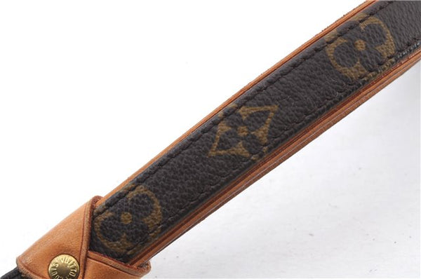 Authentic LOUIS VUITTON Monogram Leash Baxter MM Dog Lead M58056 LV 6839C