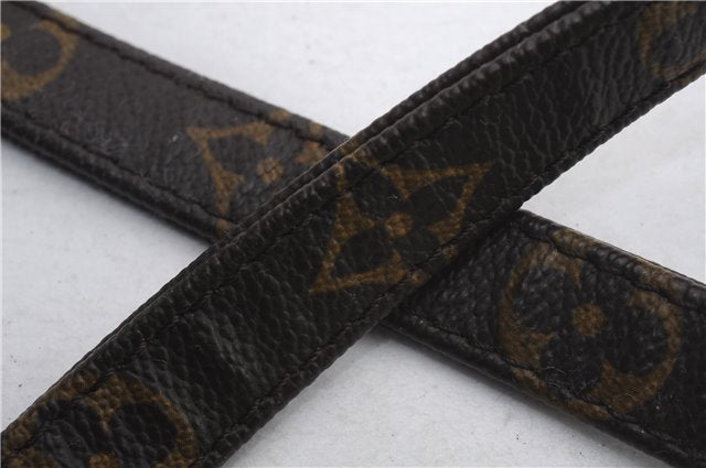 Authentic LOUIS VUITTON Monogram Leash Baxter MM Dog Lead M58056 LV 6839C