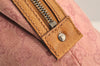 Authentic GUCCI Hand Boston Bag Purse GG Canvas Leather 113009 Pink 6839I