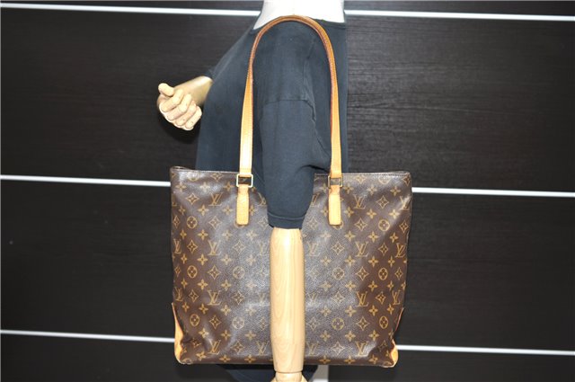 Authentic LOUIS VUITTON Monogram Cabas Mezzo Tote Bag M51151 LV 6842C