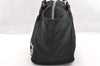 Authentic FENDI Vintage Tote Hand Bag Purse Jersey Leather Black Junk 6842I