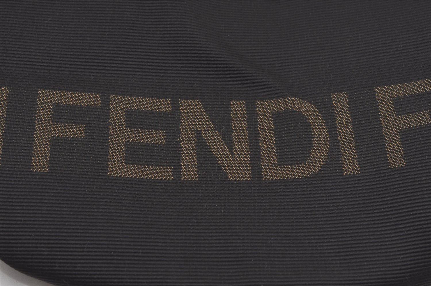 Authentic FENDI Vintage Nylon Leather Hand Tote Bag Purse Black 6843I