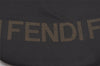 Authentic FENDI Vintage Nylon Leather Hand Tote Bag Purse Black 6843I
