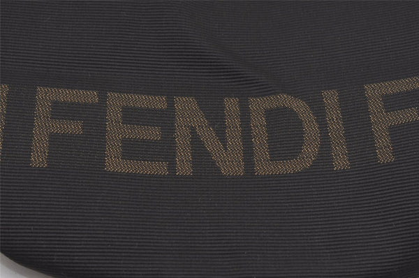 Authentic FENDI Vintage Nylon Leather Hand Tote Bag Purse Black 6843I