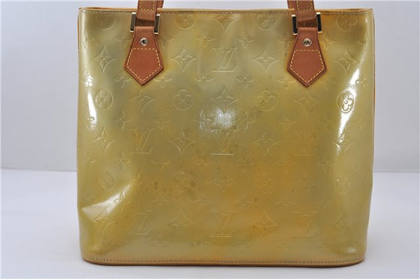 Authentic LOUIS VUITTON Vernis Houston Shoulder Hand Bag Yellow M91053 LV 6845C